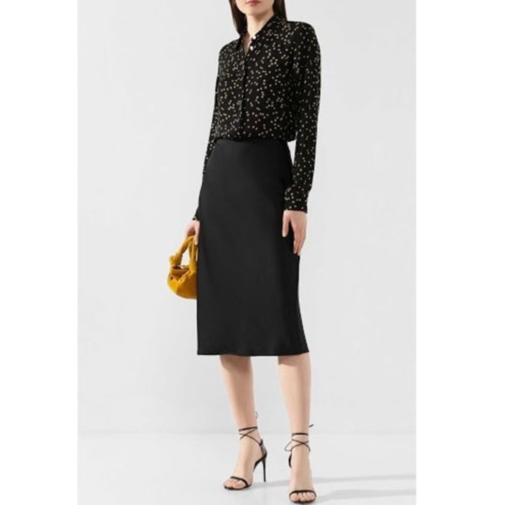 Theory Classic Silk Button-Up Top